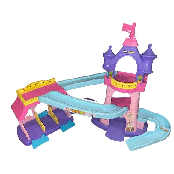 Fisher Price Little People Disney Princess Klip Klop Stable Castle Horses Works - Picture 1 of 5